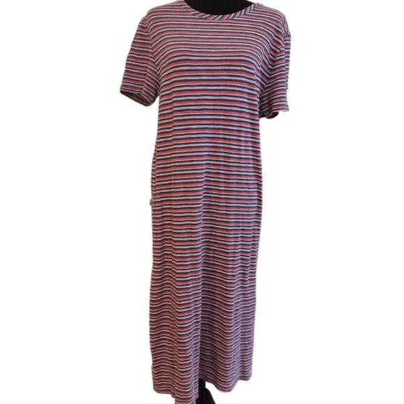dylan Red White And Blue T Shirt Maxi Dress - Picture 1 of 5